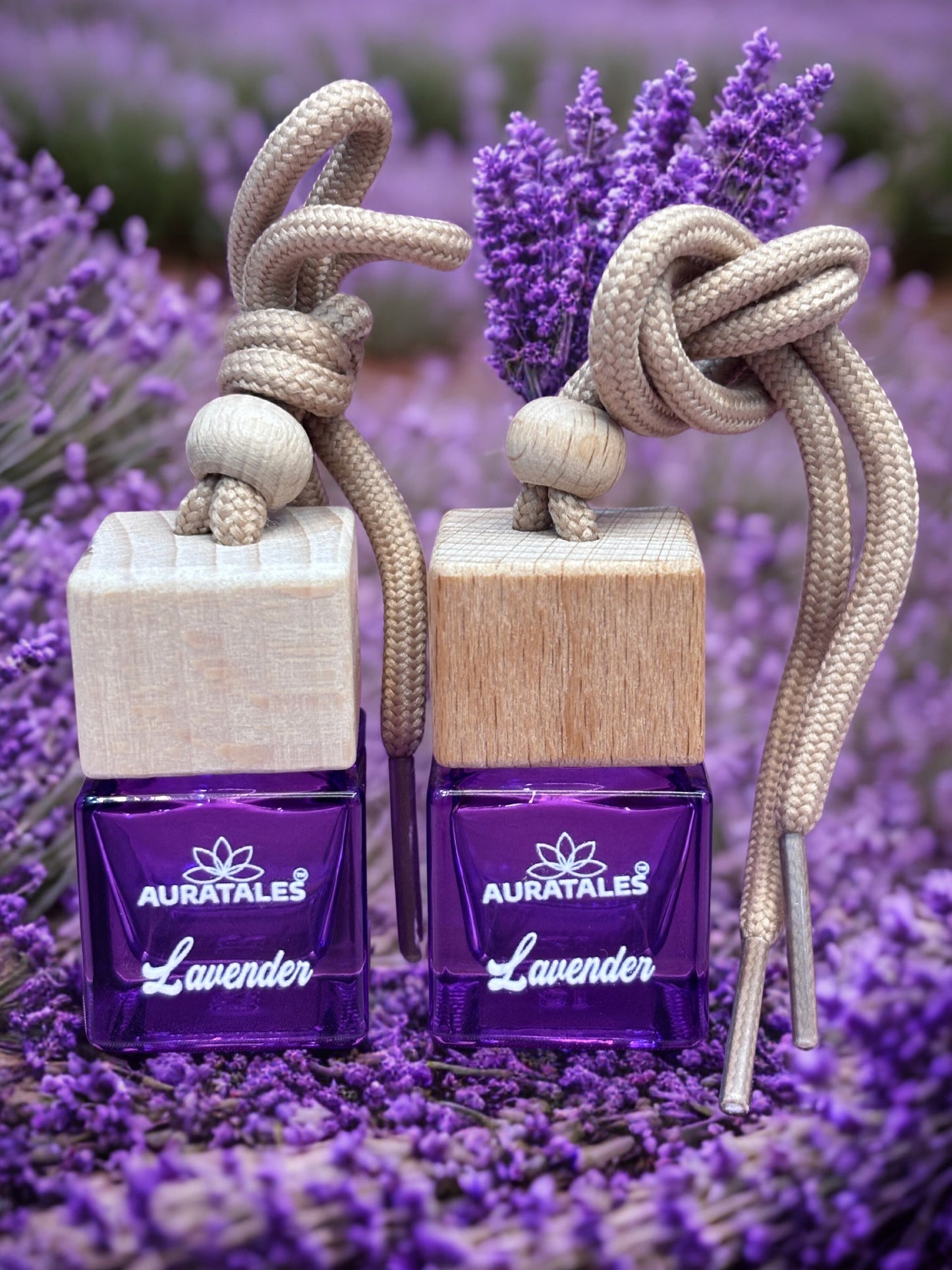 Luxury lavender car freshener hanging by AuraTales