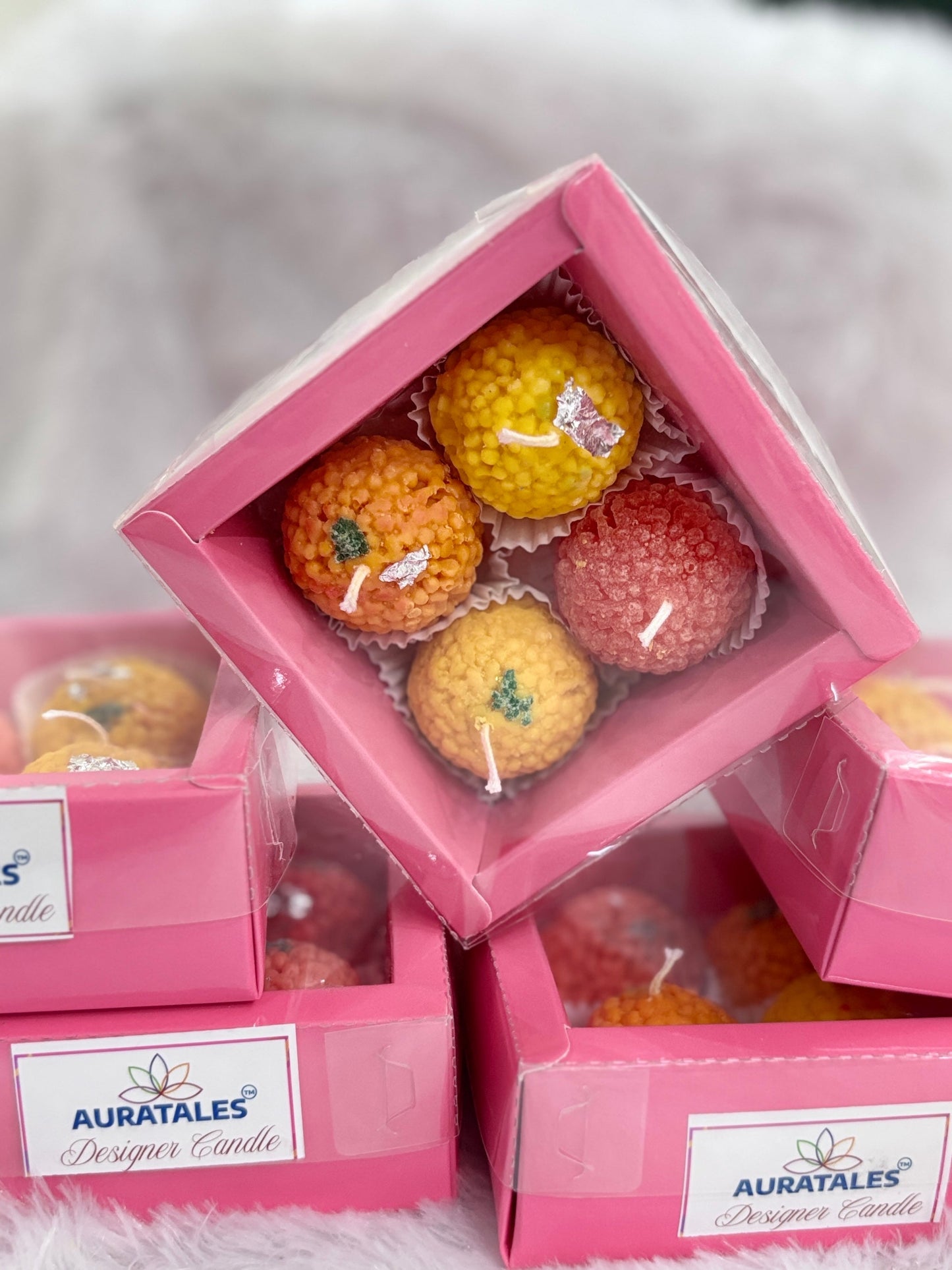 Motichoor Ladoo Scented Candle| Premium Ladoo Candle AuraTales