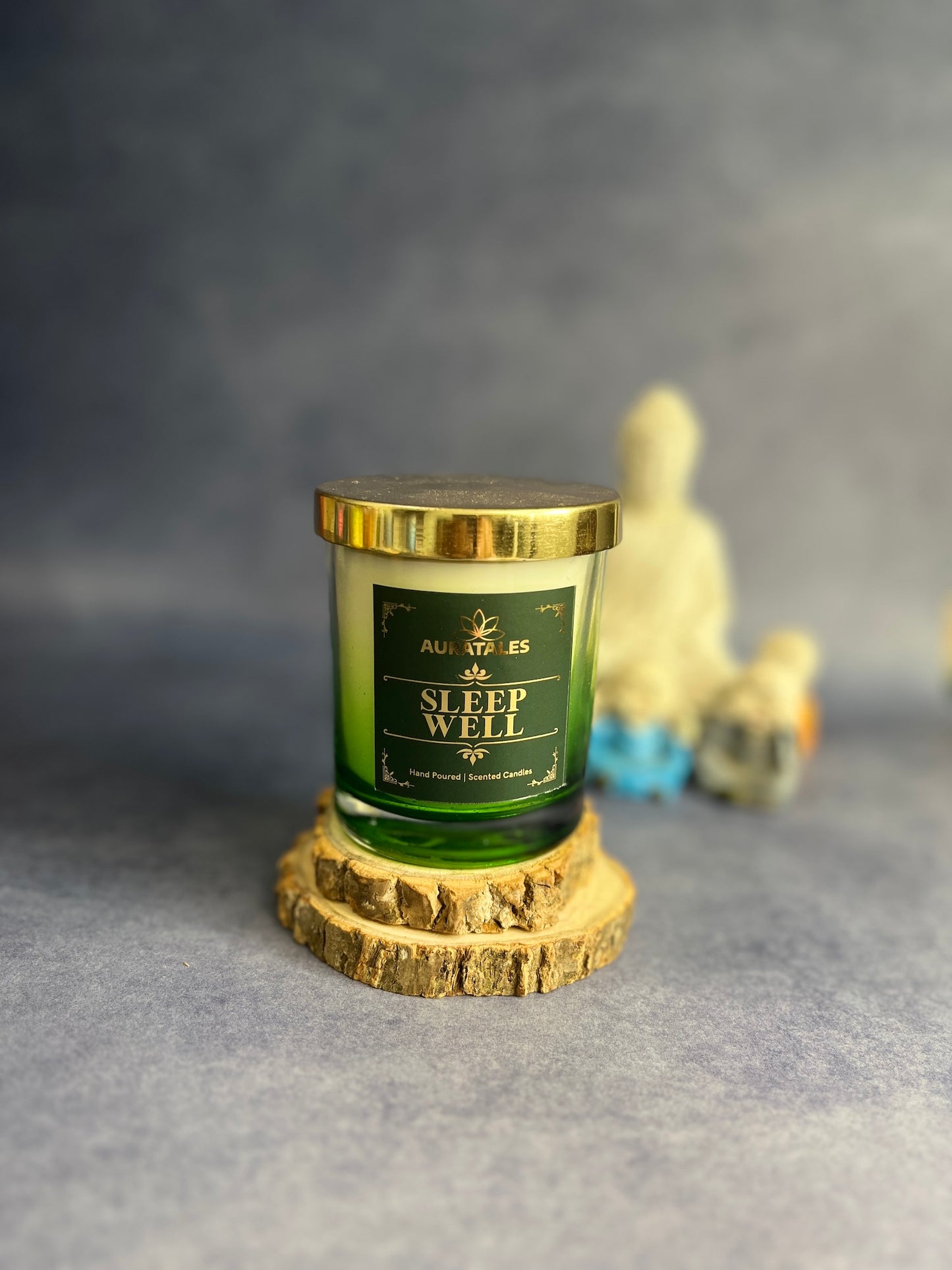 Sleep Well Scented Candle | Mood Boosting Well-being Soy Wax Candle| Good Sleep Aromatherapy Aura Tales