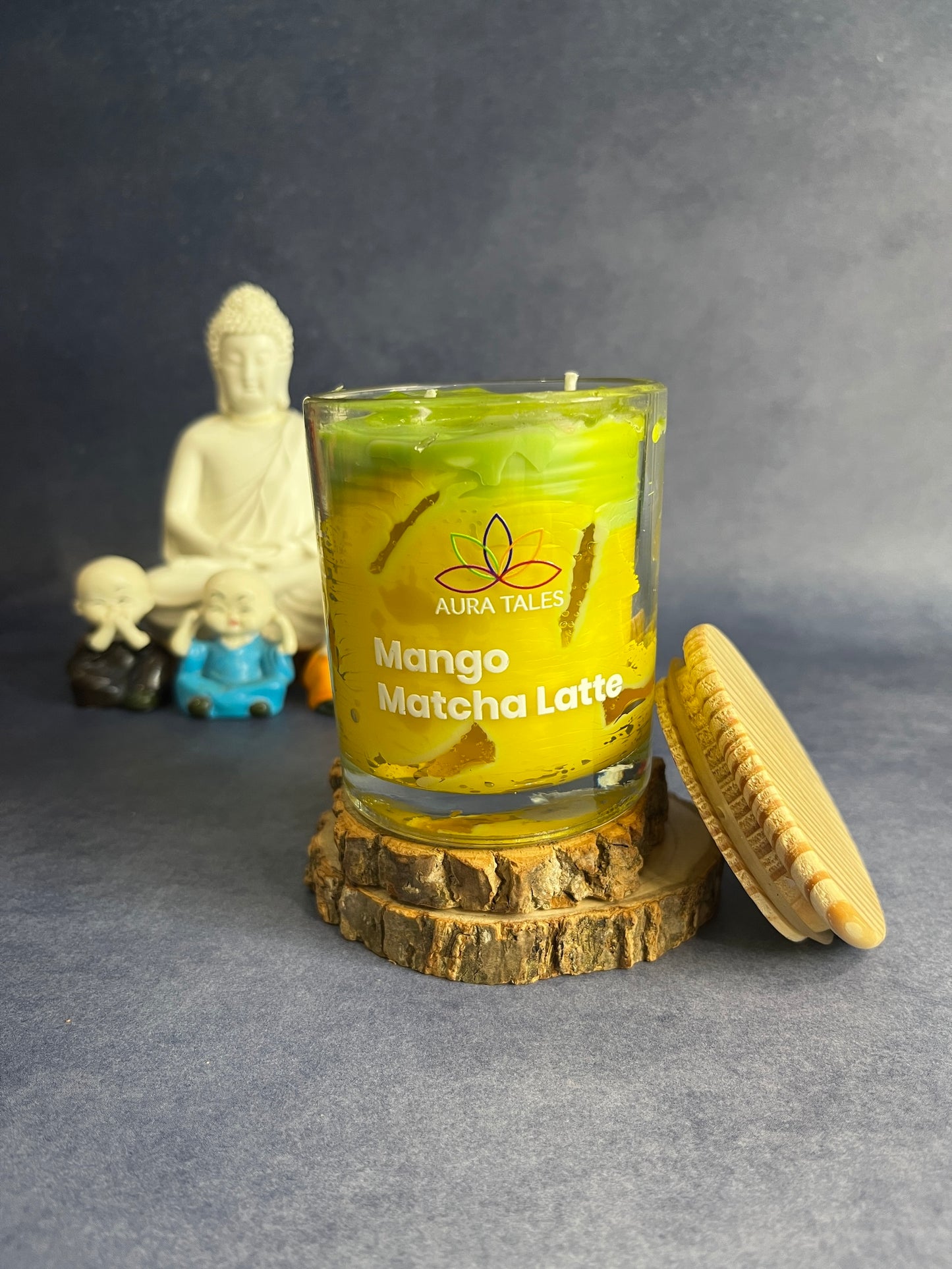 Mango Matcha Latte Scented Candle | Aromatherapy Candle AuraTales