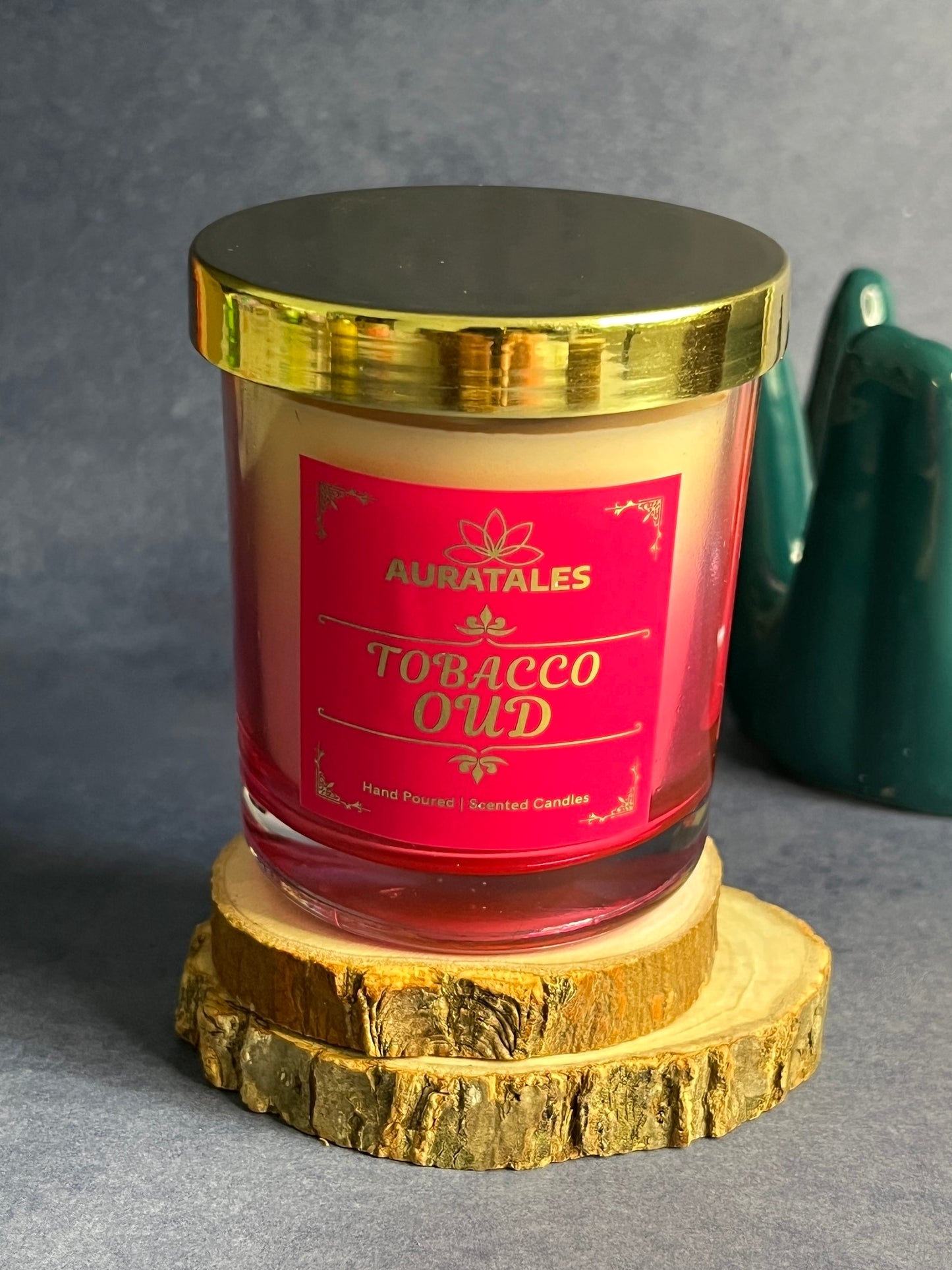 Tobacco Oud Scented Candle | Mood Uplifting Party Candle Aura Tales