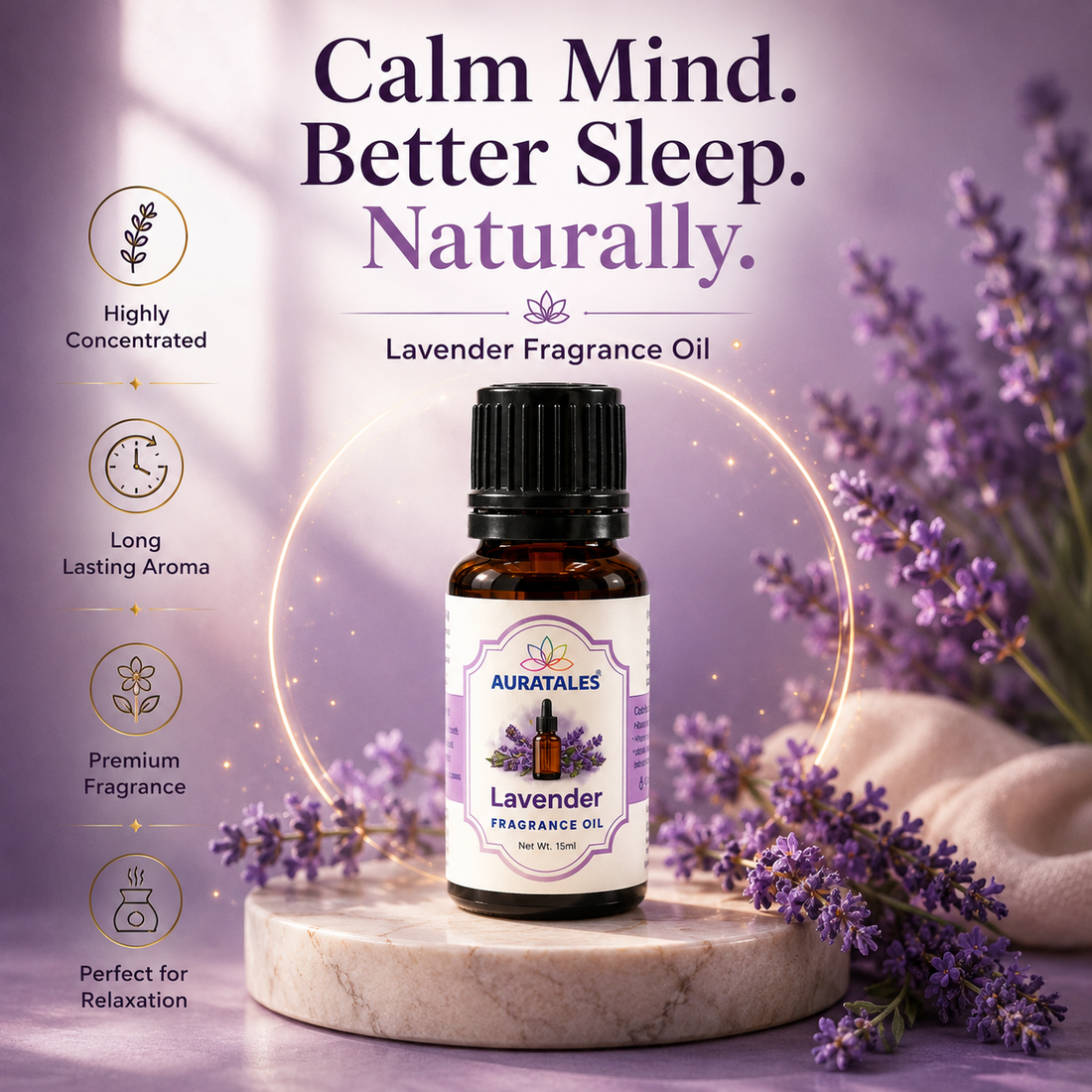 AuraTales Lavender Fragrance Oil 30ml Pack of 2