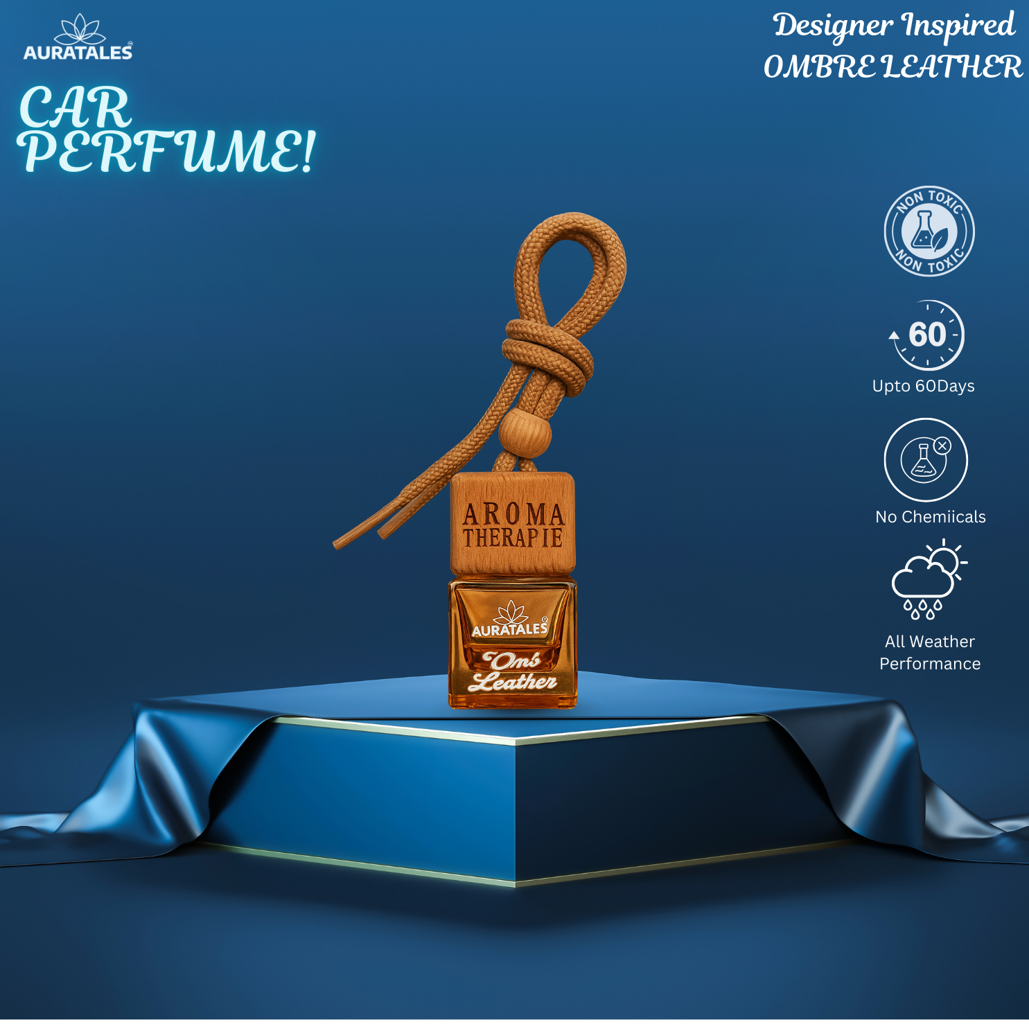 Designer Inspired Luxuary Car Hanging Perfume - Omb Leather AuraTales