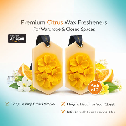 Citrus Air Fresheners – Wardrobes, UnderSink & Shoe Racks |Pack of 2 Aura Tales