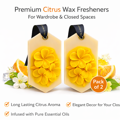 Citrus Air Fresheners – Wardrobes, UnderSink & Shoe Racks |Pack of 2 Aura Tales