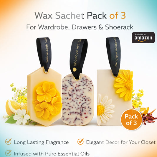 Fresh Home Starter Set | Air Freshener For Wardrobe, Drawers, UnderSink & Shoe Racks For Closed Space| Pack of 3 AuraTales