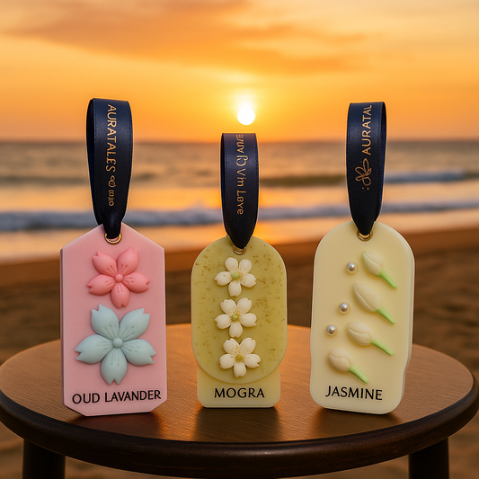 Air Freshener Premium Oud, Mogra & Jasmine for Closed Space | Pack of 3 AuraTales