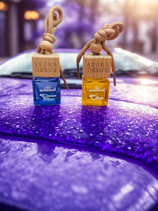 Car Hanging Perfume - Ocean Mist & Citrus | Car Air Freshener - Combo Pack AuraTales