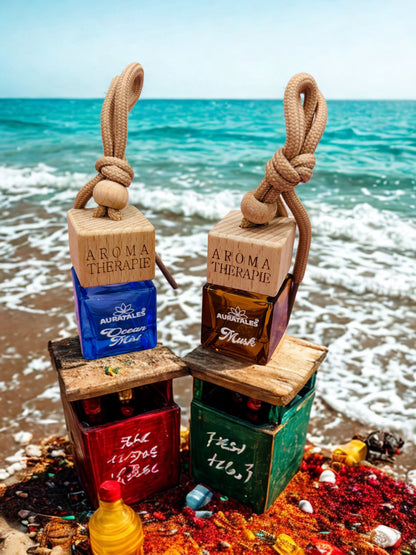 Car Hanging Perfume - Ocean Mist & Musk | Car Air Freshener - Combo Pack AuraTales