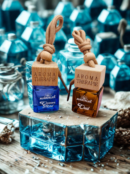 Car Hanging Perfume - Ocean Mist & Oud | Car Air Freshener - Combo Pack AuraTales