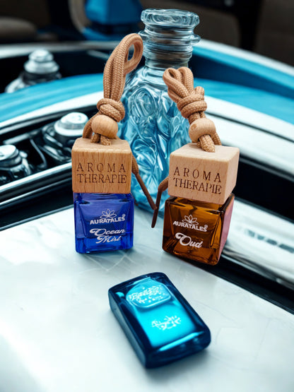Car Hanging Perfume - Ocean Mist & Oud | Car Air Freshener - Combo Pack AuraTales