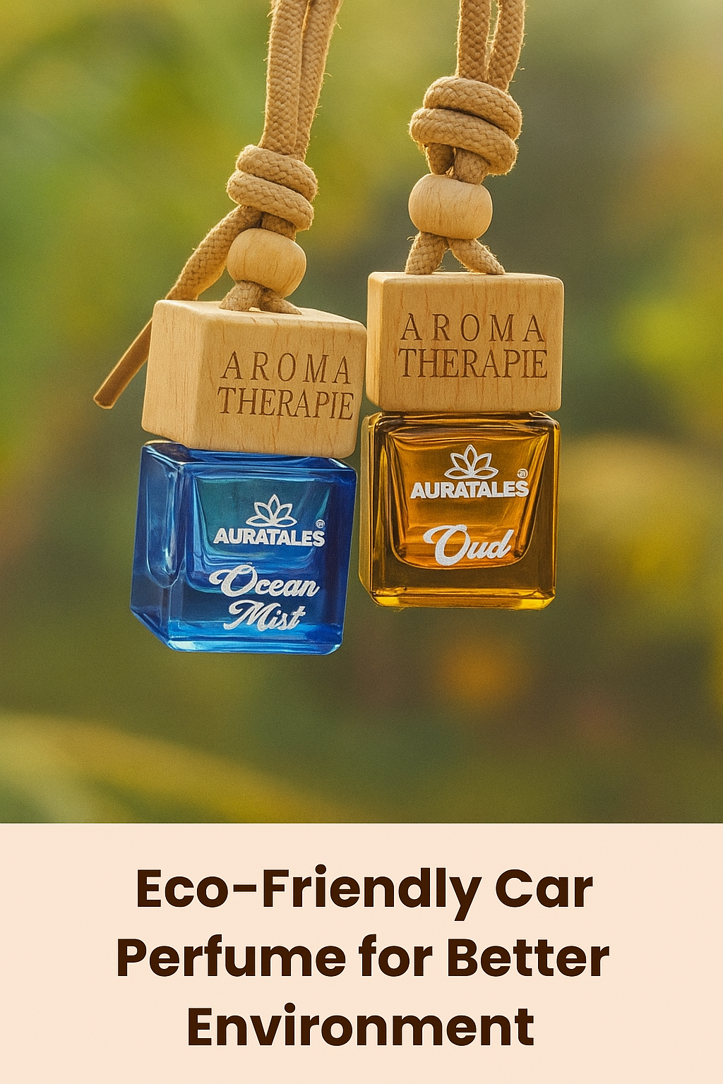 Car Hanging Perfume - Ocean Mist & Oud | Car Air Freshener - Combo Pack AuraTales