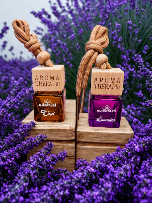 Car Hanging Perfume - Oud & Lavender | Car Freshener - Combo Pack AuraTales