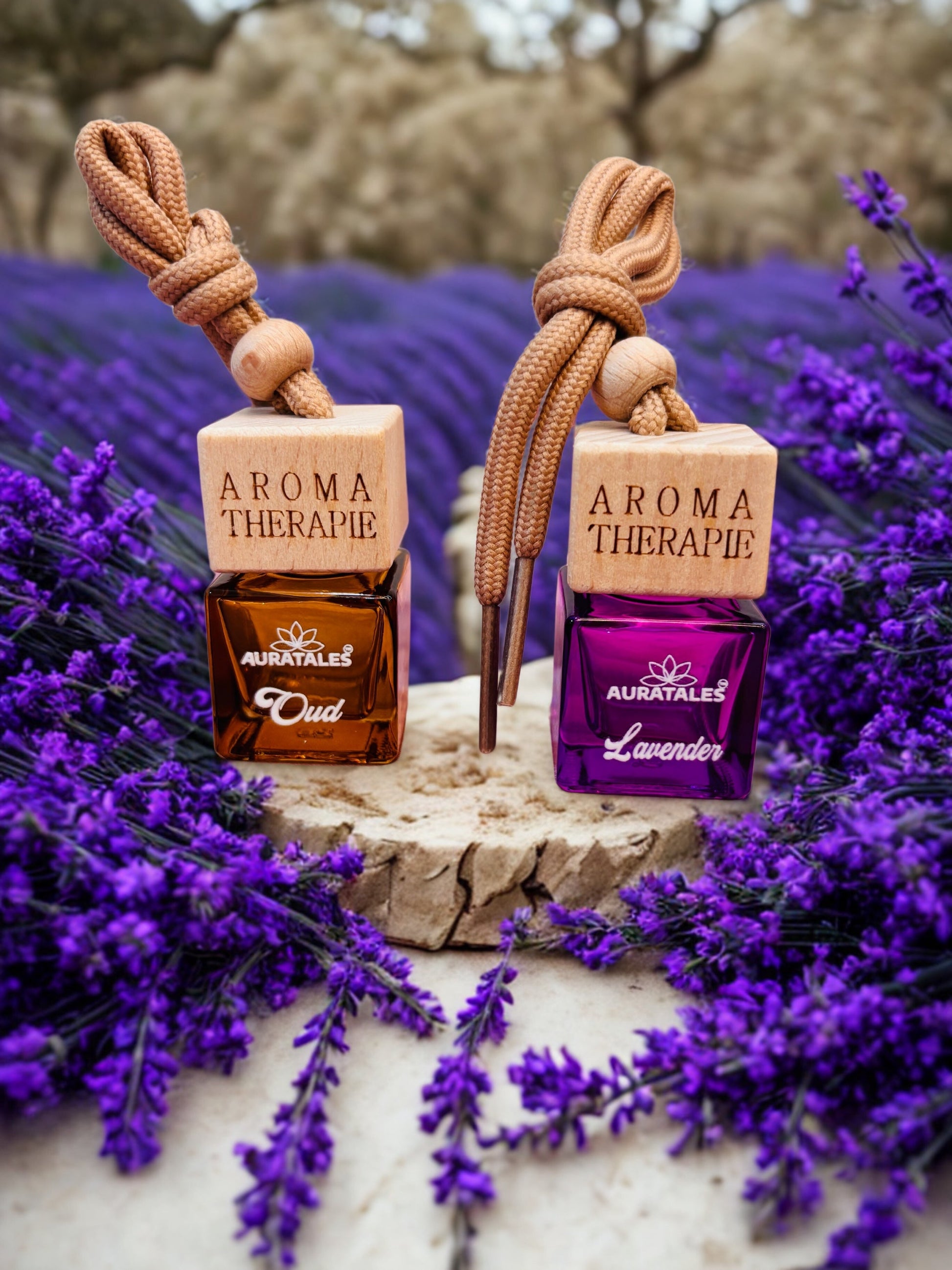 Car Hanging Perfume - Oud & Lavender | Car Freshener - Combo Pack AuraTales
