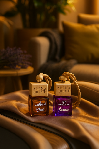 Car Hanging Perfume - Oud & Lavender | Car Freshener - Combo Pack AuraTales