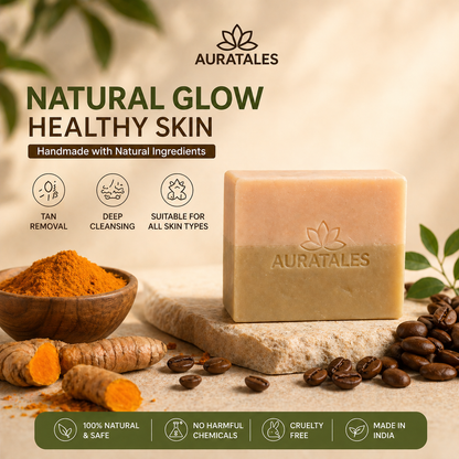 Handmade Natural Tan Removal & Deep Cleansing Bathing Soap For Men & Women | Pack of 3 AuraTales