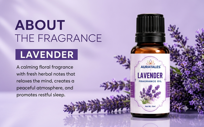 Lavender Fragrance Oil |30 ml|Pack of 2|Helps in concentration & meditation|Used in Diffusers, Candles, Air Fresheners, Soaps AuraTales