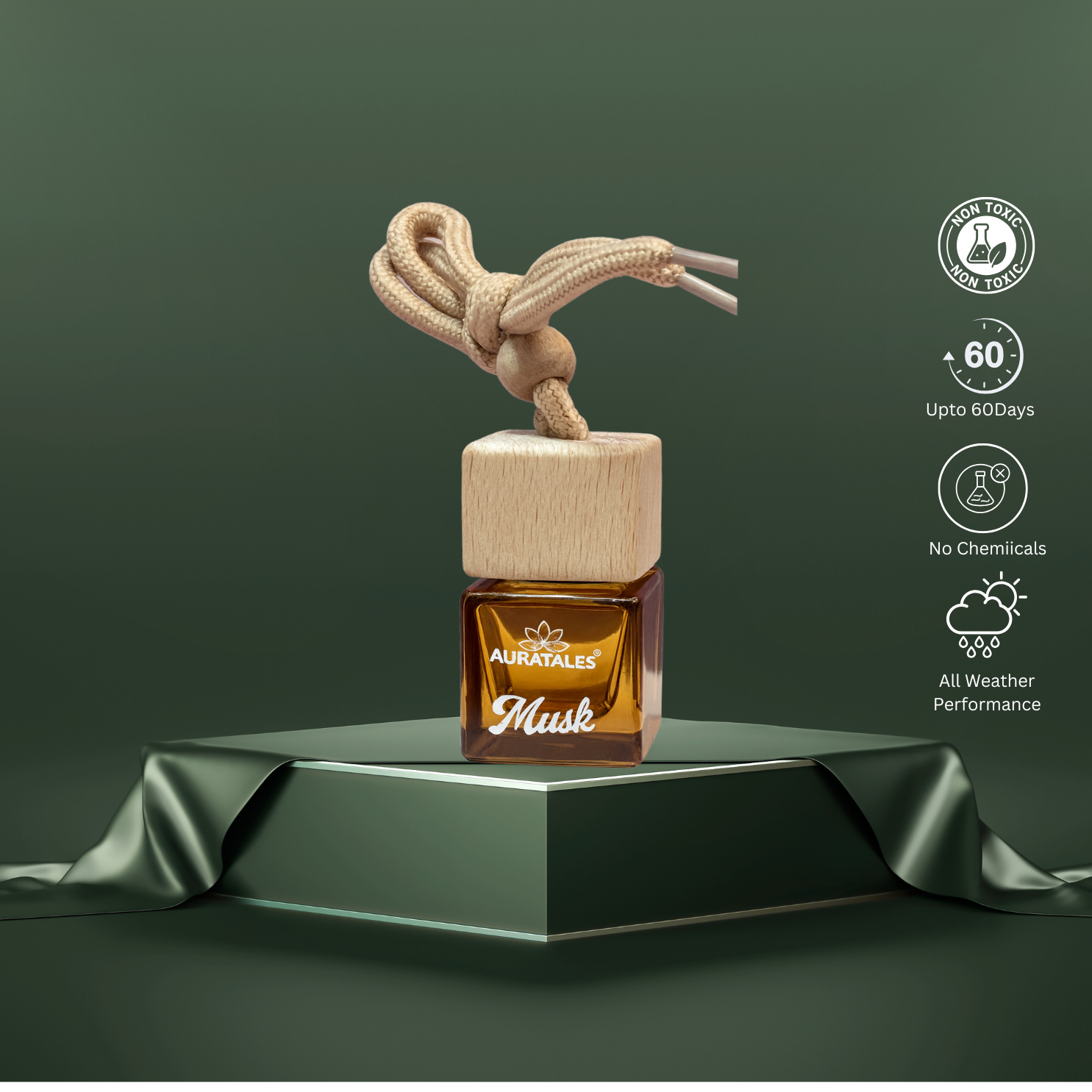 Premium Car Hanging Perfume - Musk |  Car Freshener - Musk AuraTales