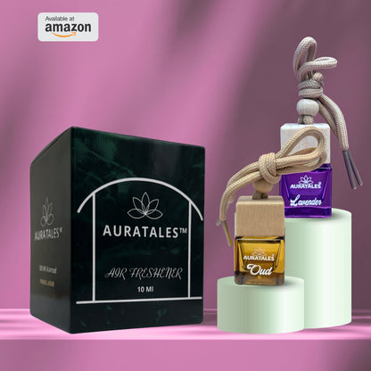 Car Hanging Perfume - Oud & Lavender | Car Freshener - Combo Pack AuraTales