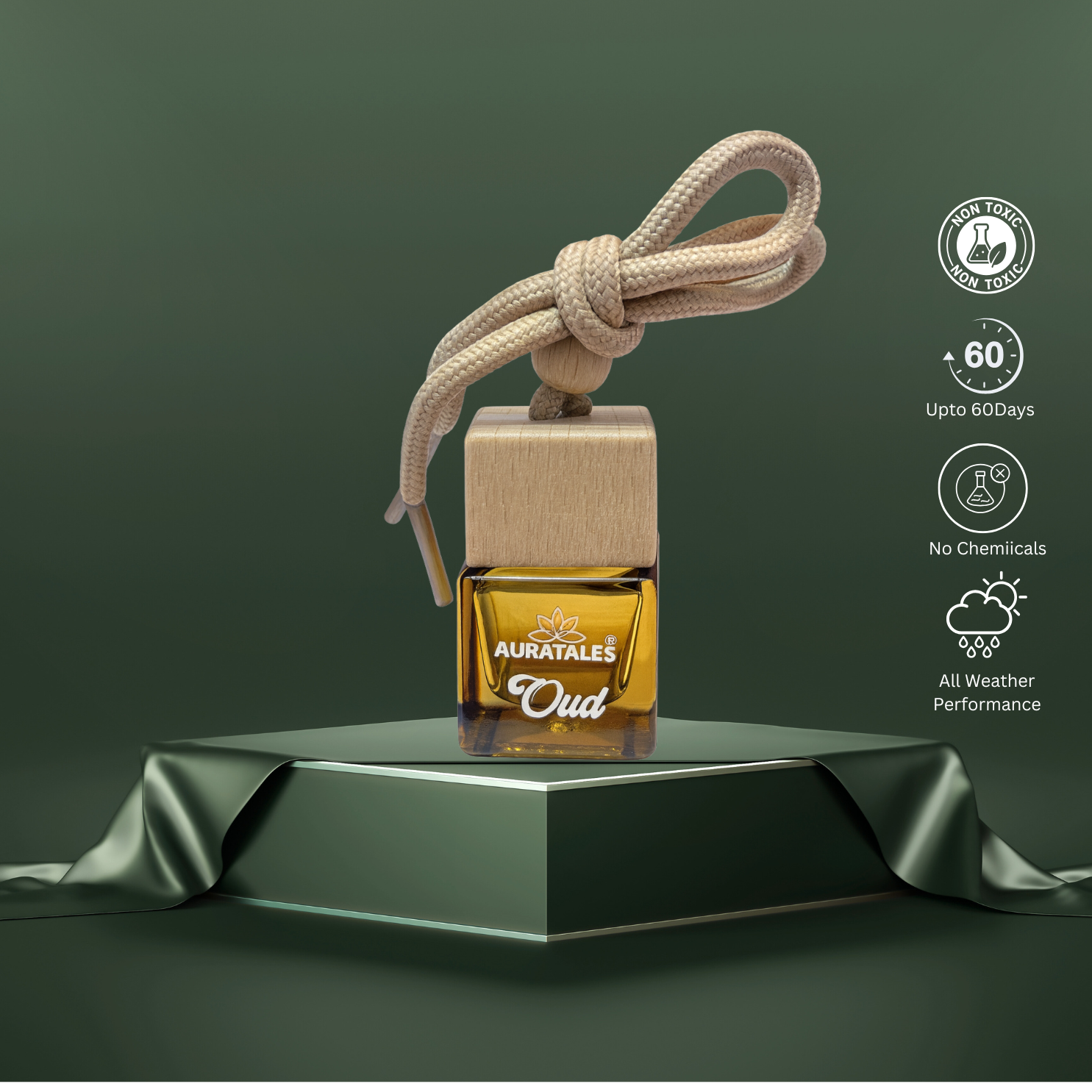 Premium Car Hanging Perfume - Oud |  Car Freshener - Premium Oud AuraTales