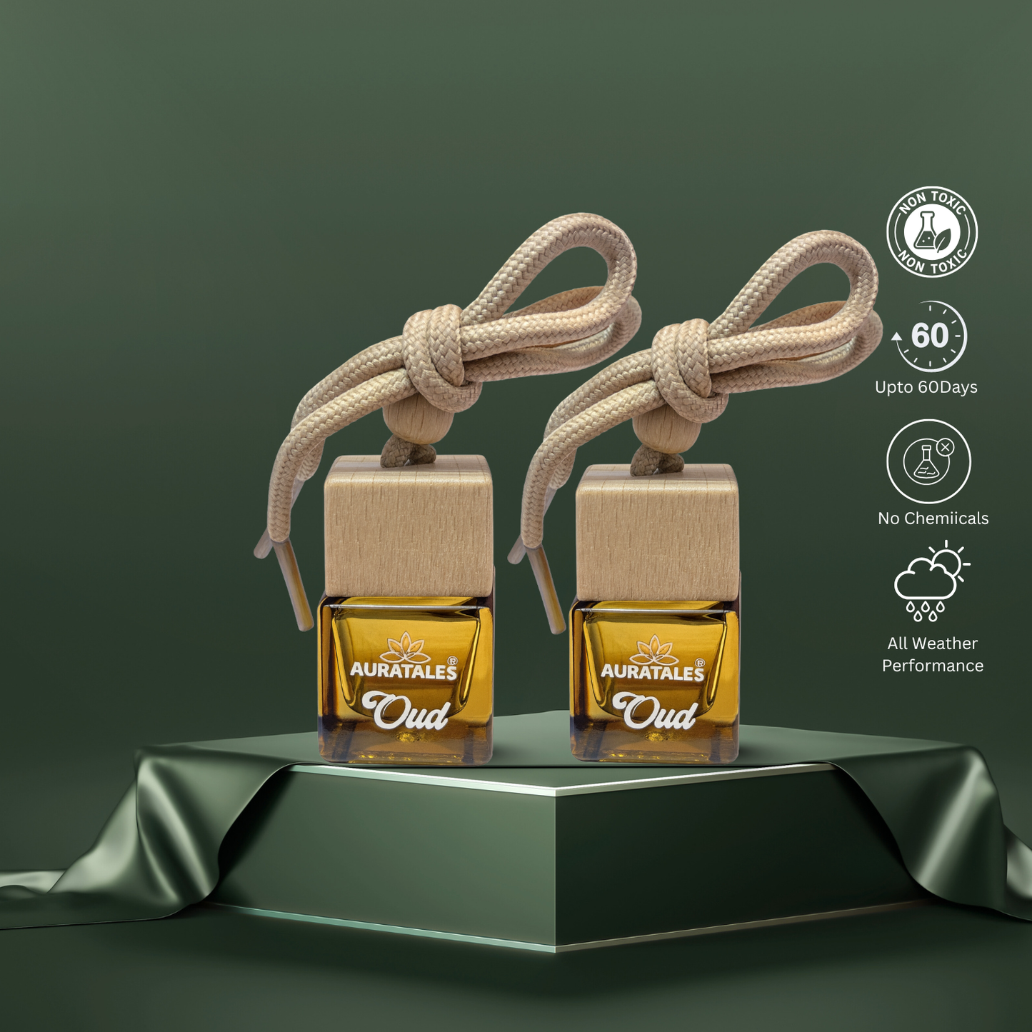 Premium Car Hanging Perfume - Oud |  Car Freshener - Premium Oud AuraTales