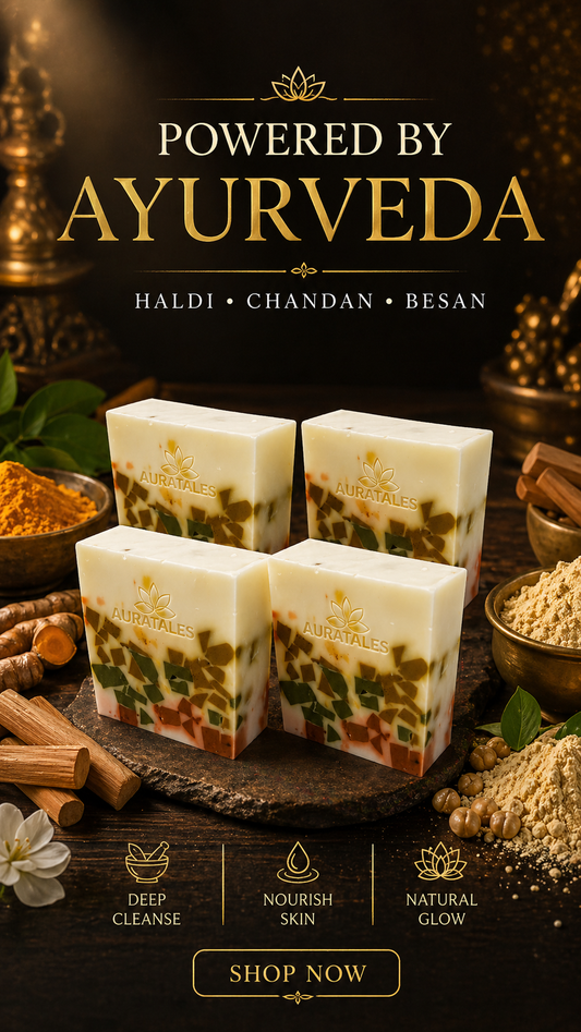 Handmade Royal Ubtan Bathing Soap For Men & Women | Pack of 4 AuraTales