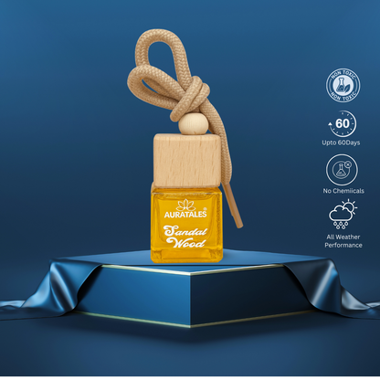 Premium Car Hanging Perfume - Sandal Wood |  Car Freshener - Premium Sandal Wood AuraTales