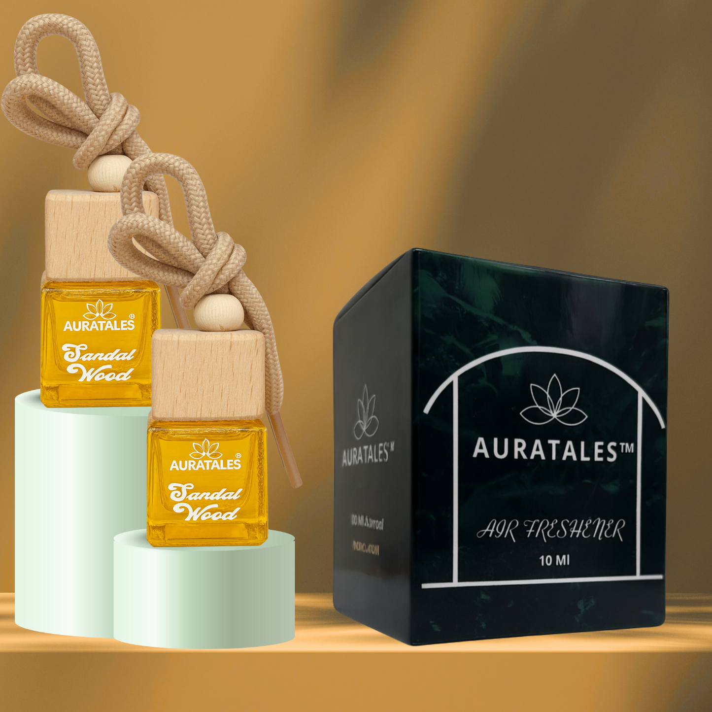 Premium Car Hanging Perfume - Sandal Wood |  Car Freshener - Premium Sandal Wood AuraTales