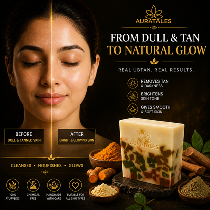 Handmade Royal Ubtan Bathing Soap For Men & Women | Pack of 3 AuraTales