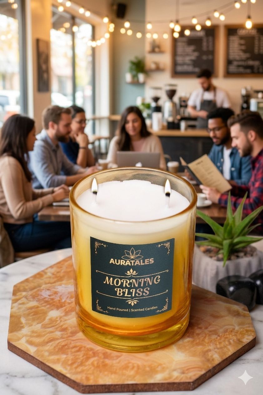 Morning Bliss - Morning Recharger | Aromatic Scented Candle Aura Tales