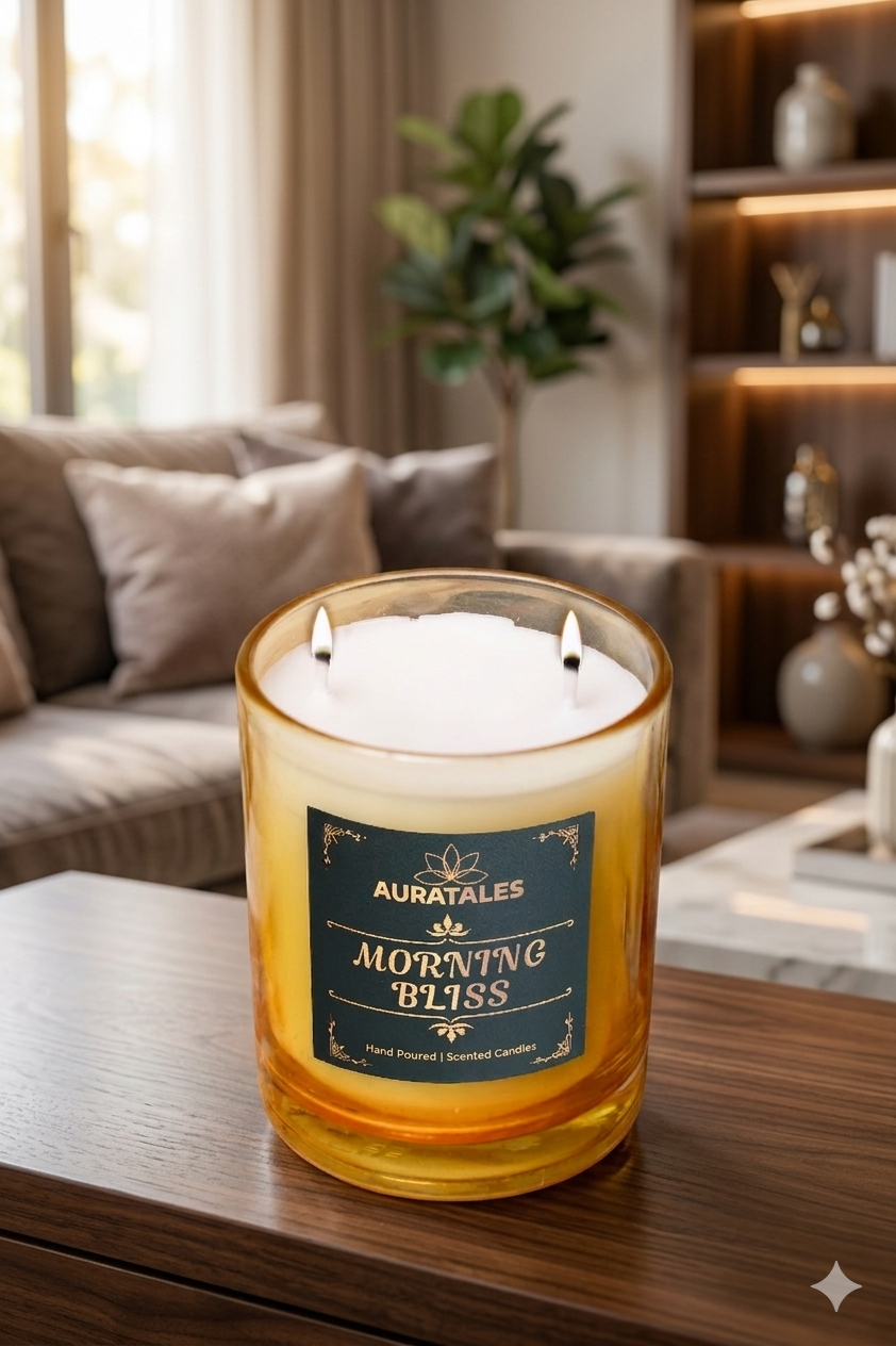Morning Bliss - Morning Recharger | Aromatic Scented Candle Aura Tales