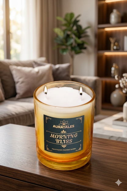 Morning Bliss - Morning Recharger | Aromatic Scented Candle Aura Tales