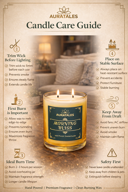 Morning Bliss - Morning Recharger | Aromatic Scented Candle Aura Tales