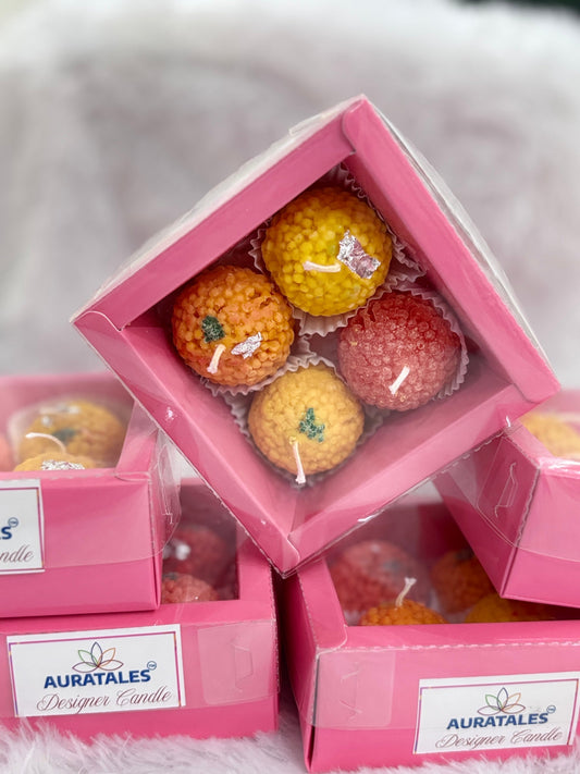 Motichoor Ladoo Scented Candle| Premium Ladoo Candle AuraTales