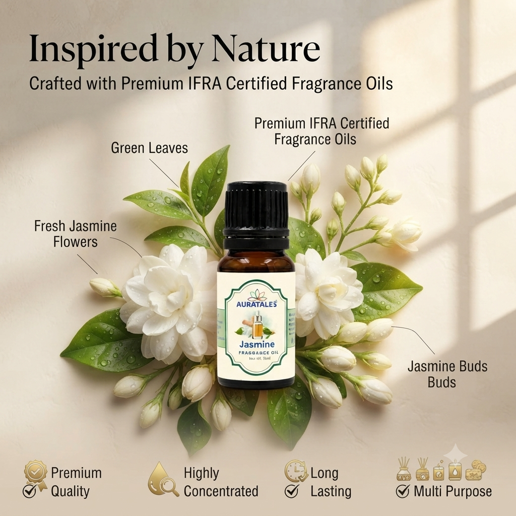 Lavender, Jasmine Fragrance Oil |30 ml|Pack of 2|Used in Diffusers, Candles, Air Fresheners, Soaps AuraTales