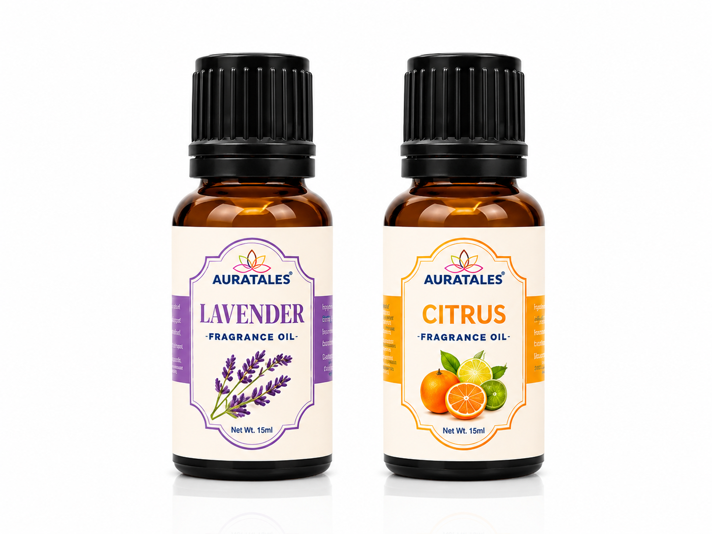 Lavender, Citrus Fragrance Oil |30 ml|Pack of 2|Helps in sleep & meditation|Used in Diffusers, Candles, Air Fresheners, Soaps AuraTales