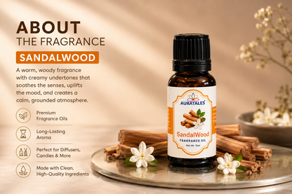 SandalWood Fragrance Oil Pack of 2 |30ml | Used in Diffusers, Candles, Air Fresheners, Soaps (Copy) AuraTales