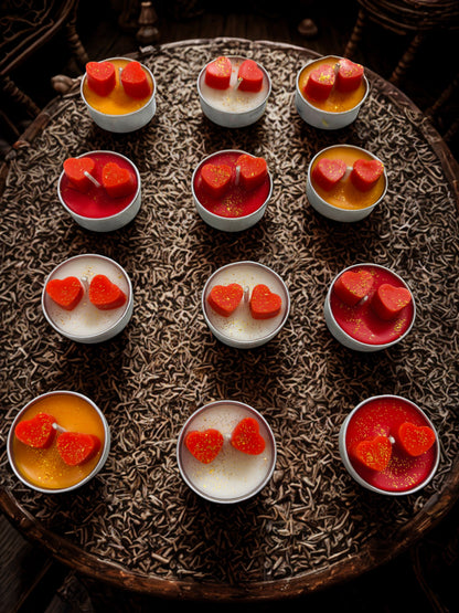 Tea Light Scented Candle | Round Shape For Festivals & Event AuraTales