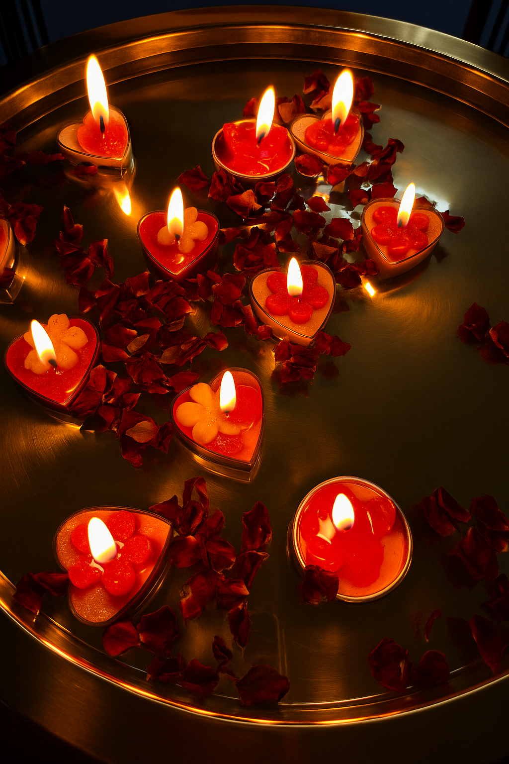 Premium Tea Light Scented Candle | Heart Shape Tea Lights For Festivals & Events AuraTales
