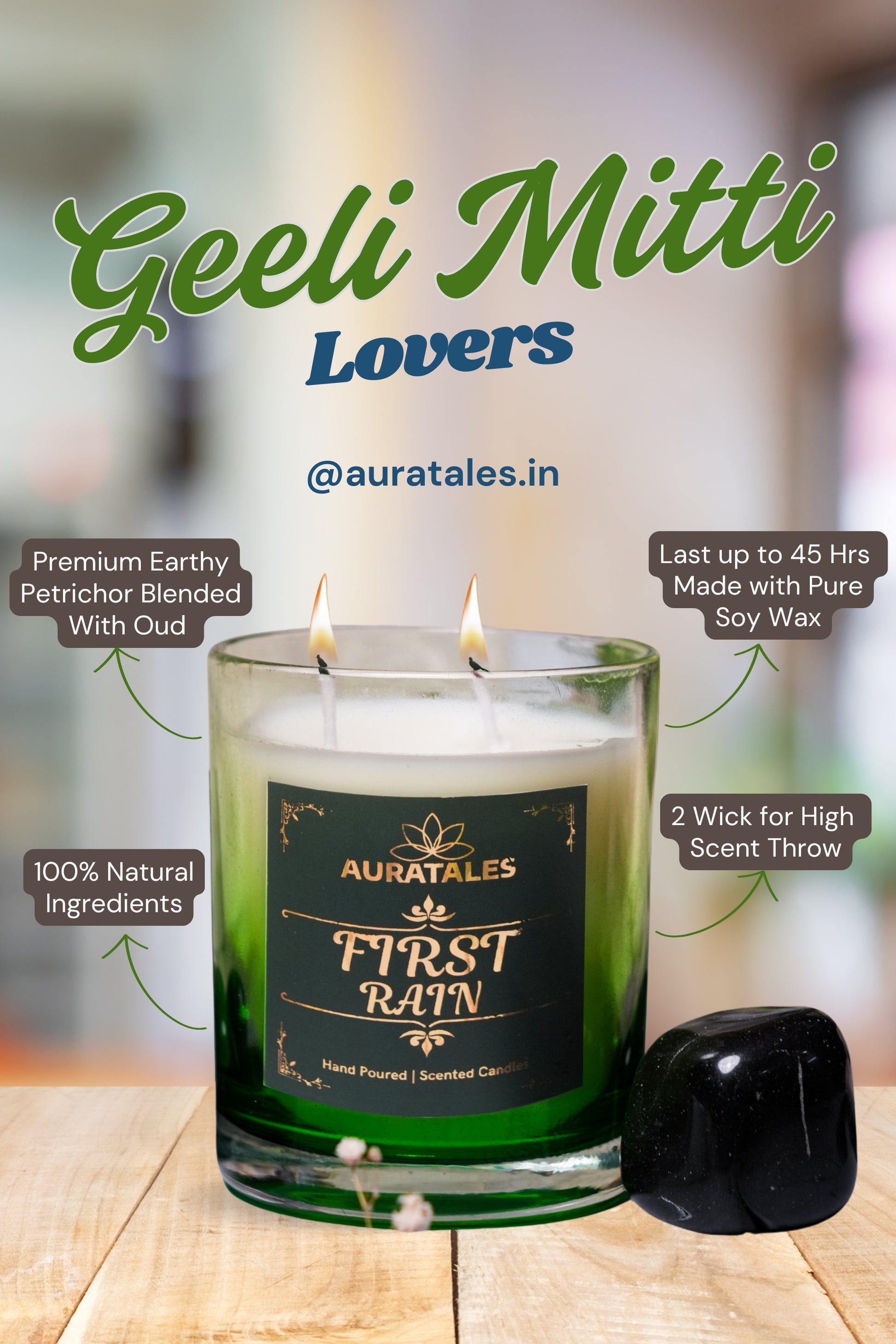 First Rain Petrichor Scented Candle First Rain Gilli Mitti