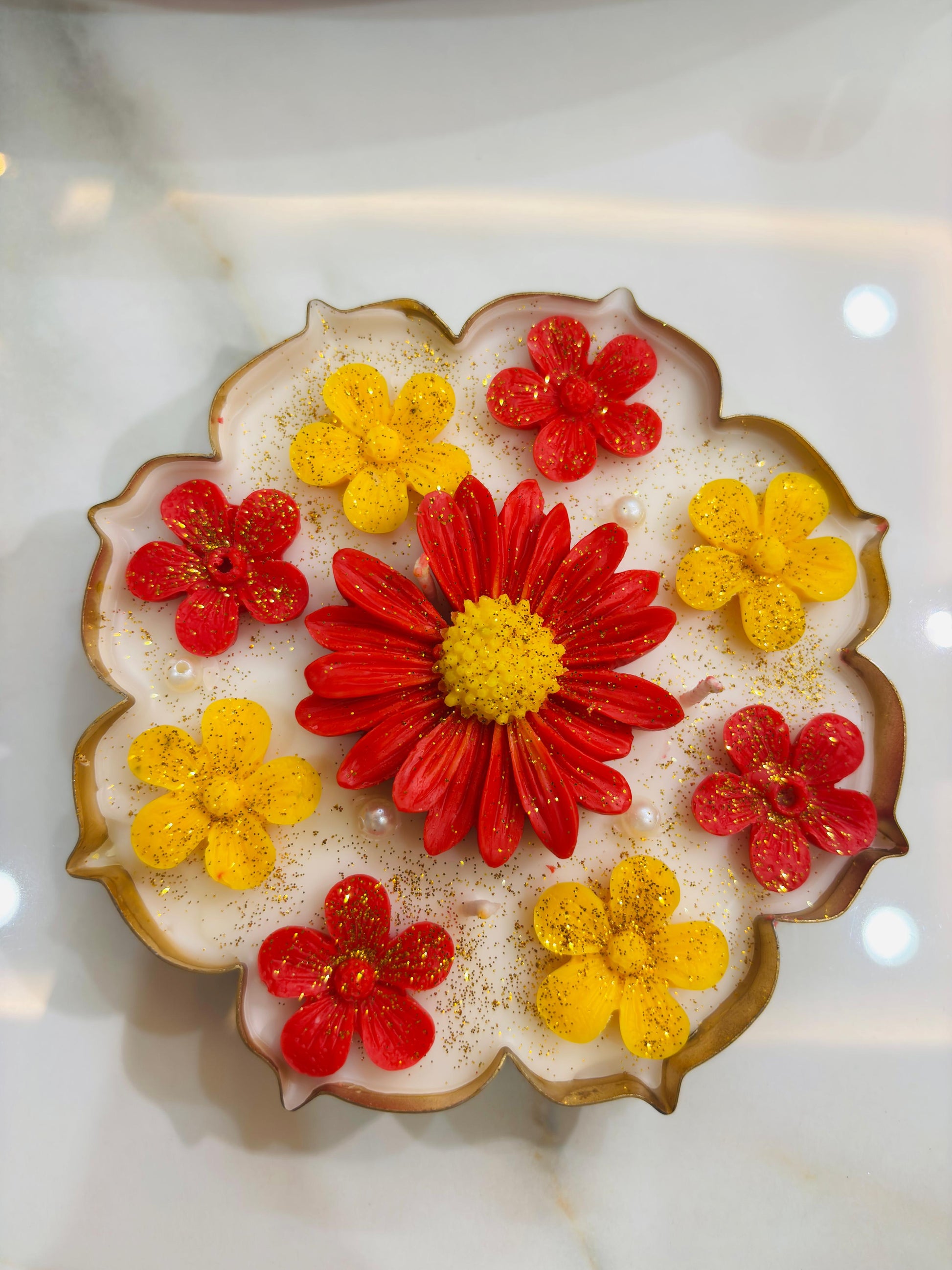 Floral Urli Soy Wax Candle - Jasmine, Oud, Sandlewood & Lavender  | Festival, Decor & Gifting AuraTales