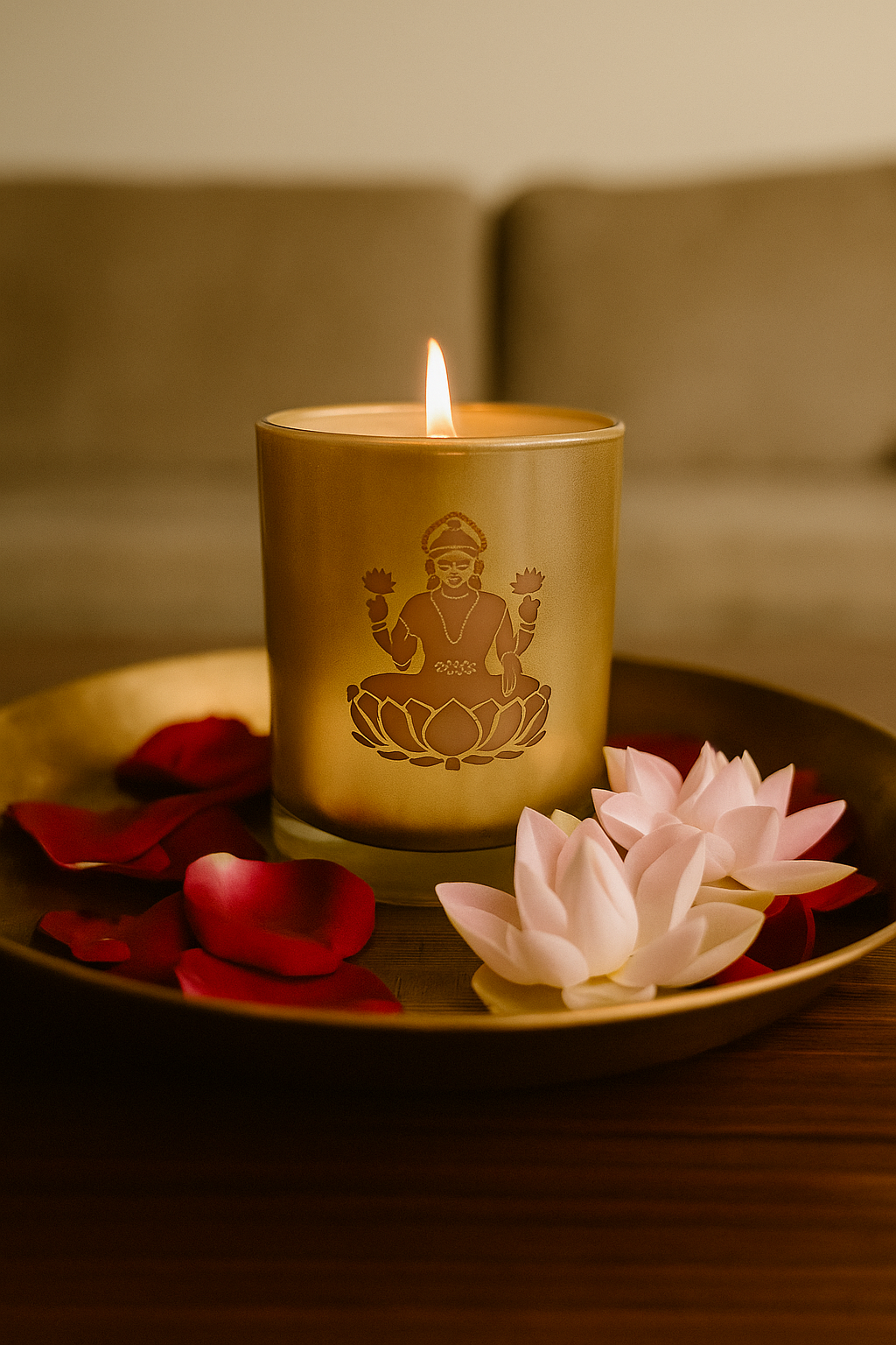 Ganesh & Lakshmi Divine Scented Candle Set For Festivals Pooja & Gift AuraTales