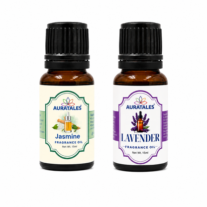 Lavender, Jasmine Fragrance Oil |30 ml|Pack of 2|Used in Diffusers, Candles, Air Fresheners, Soaps AuraTales