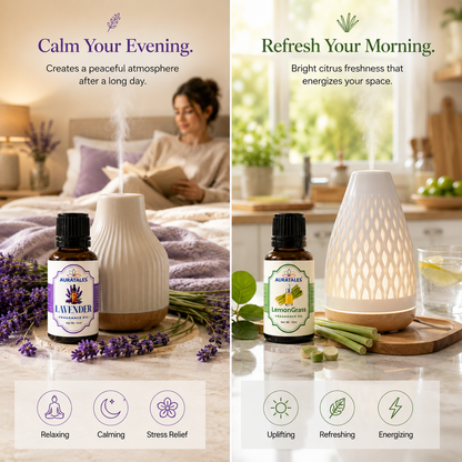 Lavender, Lemongrass Fragrance Oil |30 ml| Pack of 2|Used in Diffusers, Candles, Air Fresheners, Soaps (Copy) AuraTales