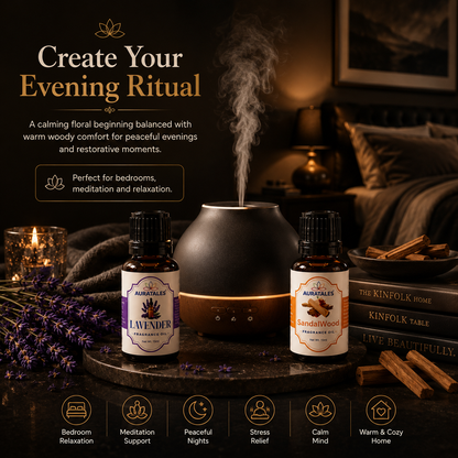 Lavender, Sandalwood Fragrance Oil |30 ml| Pack of 2|Used in Diffusers, Candles, Air Fresheners, Soaps AuraTales