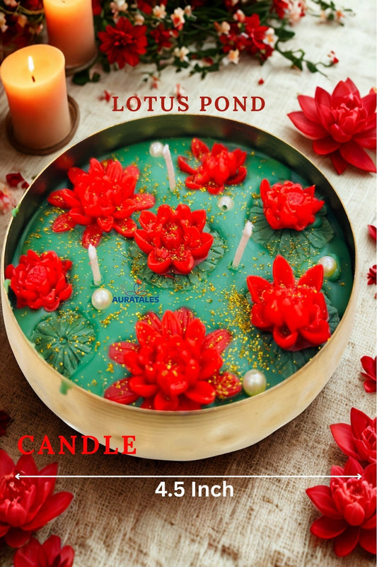 lotus pond urli candle
