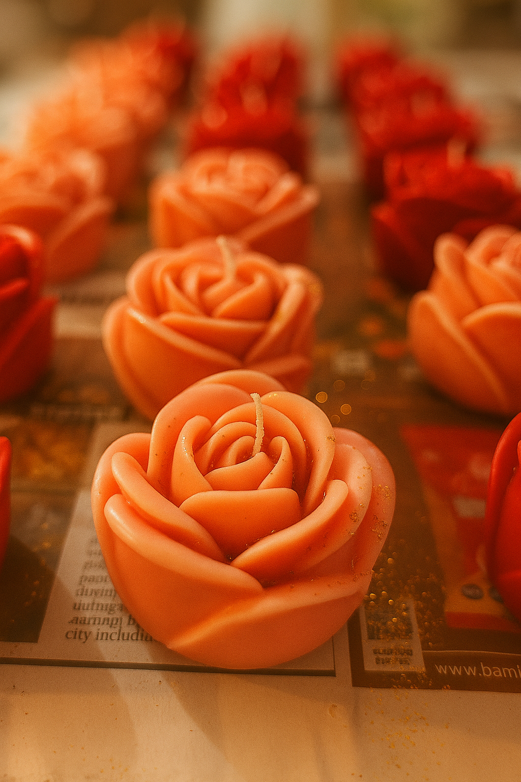 Rose Scented Flower Candle – Festival & Bulk Gifting AuraTales