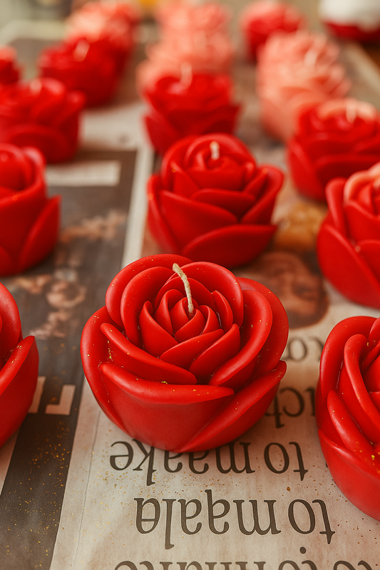 Rose Scented Flower Candle – Festival & Bulk Gifting AuraTales
