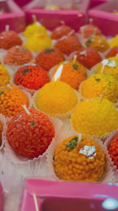 Motichoor Ladoo Scented Candle| Premium Ladoo Candle